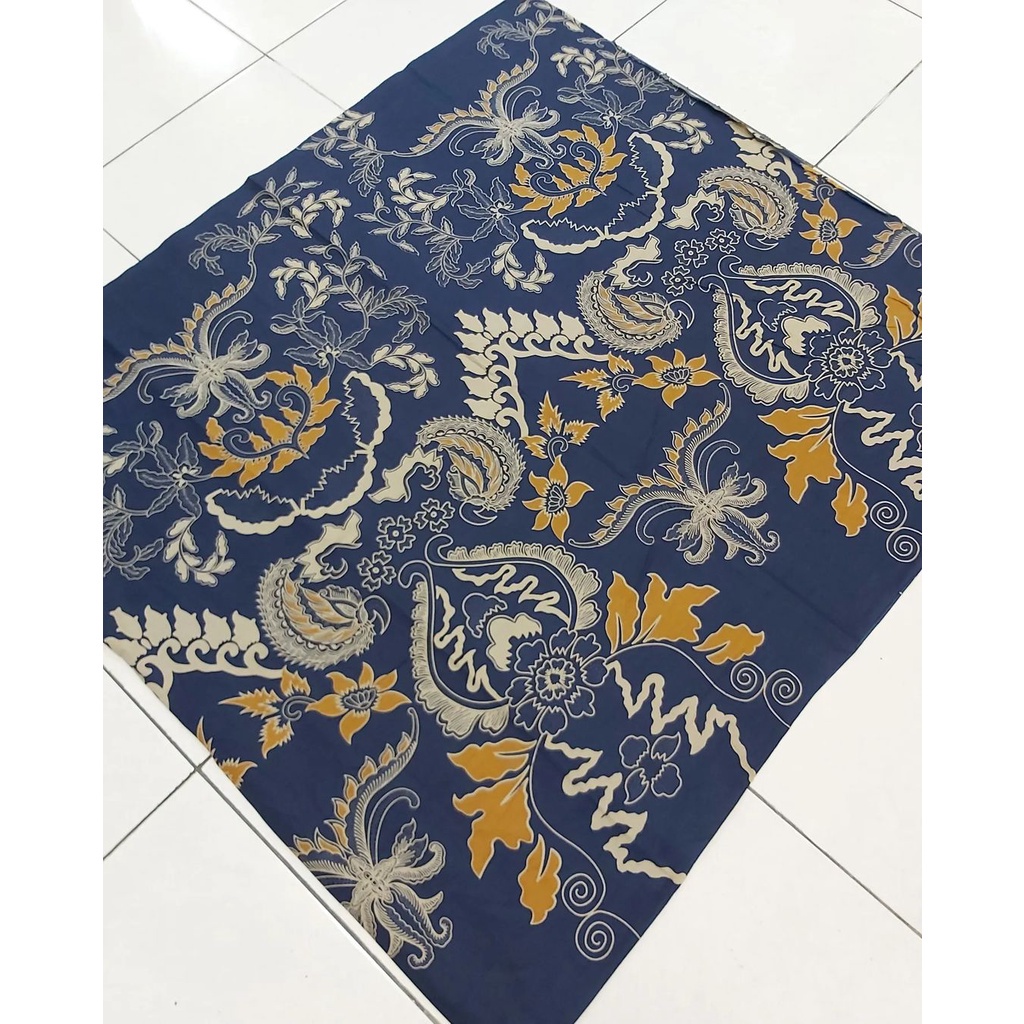 Jual Kain Batik Solo Motif Modern Warna Dasar Dongker Modern Premium