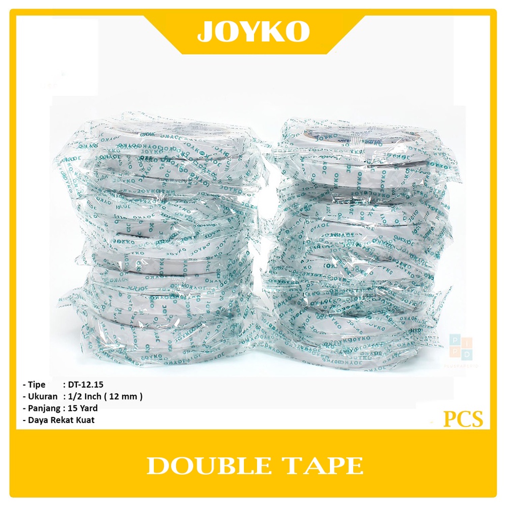 Jual JOYKO Double Tape 12mm X 15 Yard 1 2 Inch Pcs Shopee