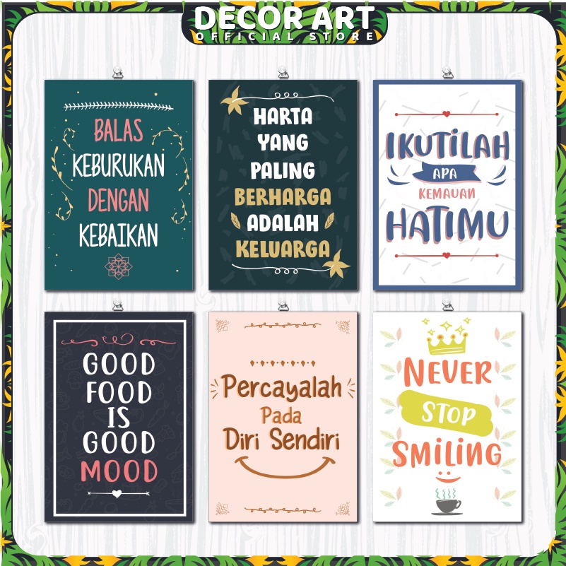 Jual DecorArt 15x20 Cm Hiasan Pajangan Dinding Kamar Quotes Motivasi