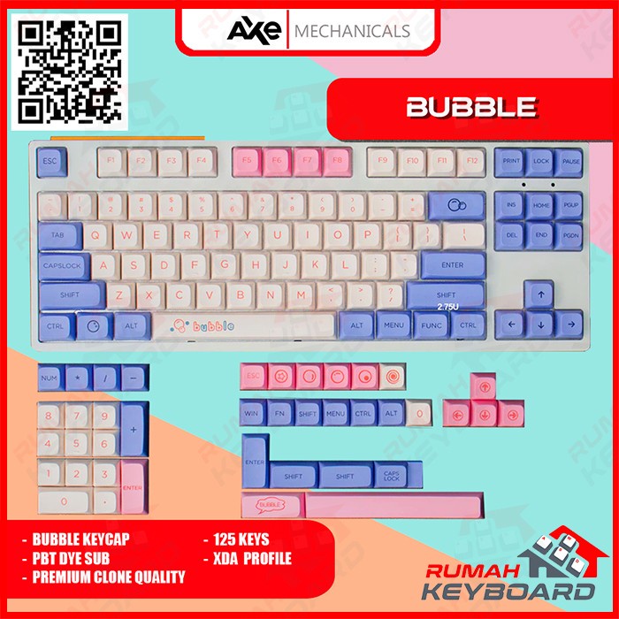 Jual Keycap Keycaps Xda Bubble Pbt Dye Sub Shopee Indonesia