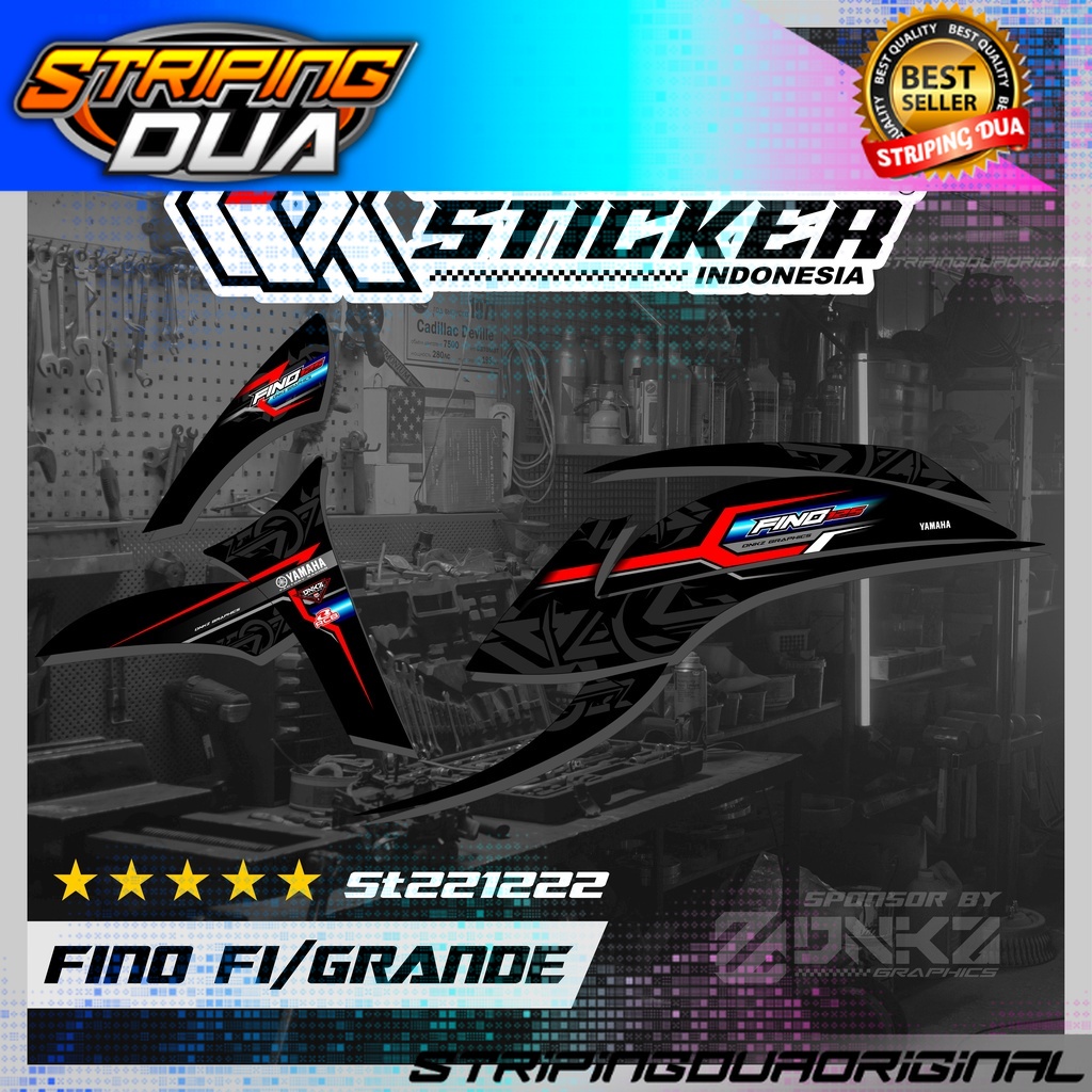 Jual Stiker Fino FI 125 Decal Striping Fino FI 125 Premium Racing