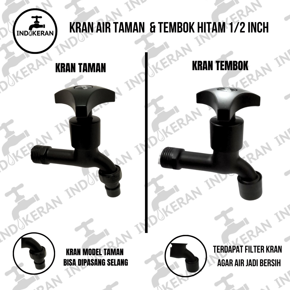 Jual Indokeran Kran Air Hitam Minimalis Inch Shopee Indonesia