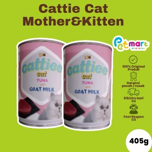 Jual Makanan Kucing Basah Cattie Cat Tuna Kaleng Mother Kitten Kaleng