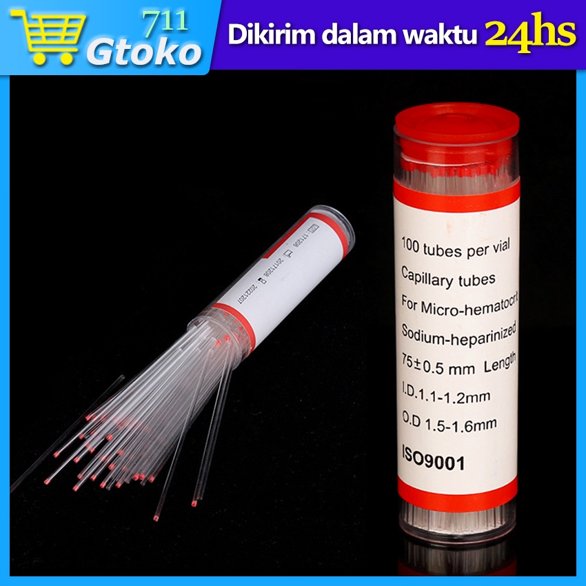 Jual Tabung Mikro Kapiler Hematokrit Micro Haematocrit Tube Isi