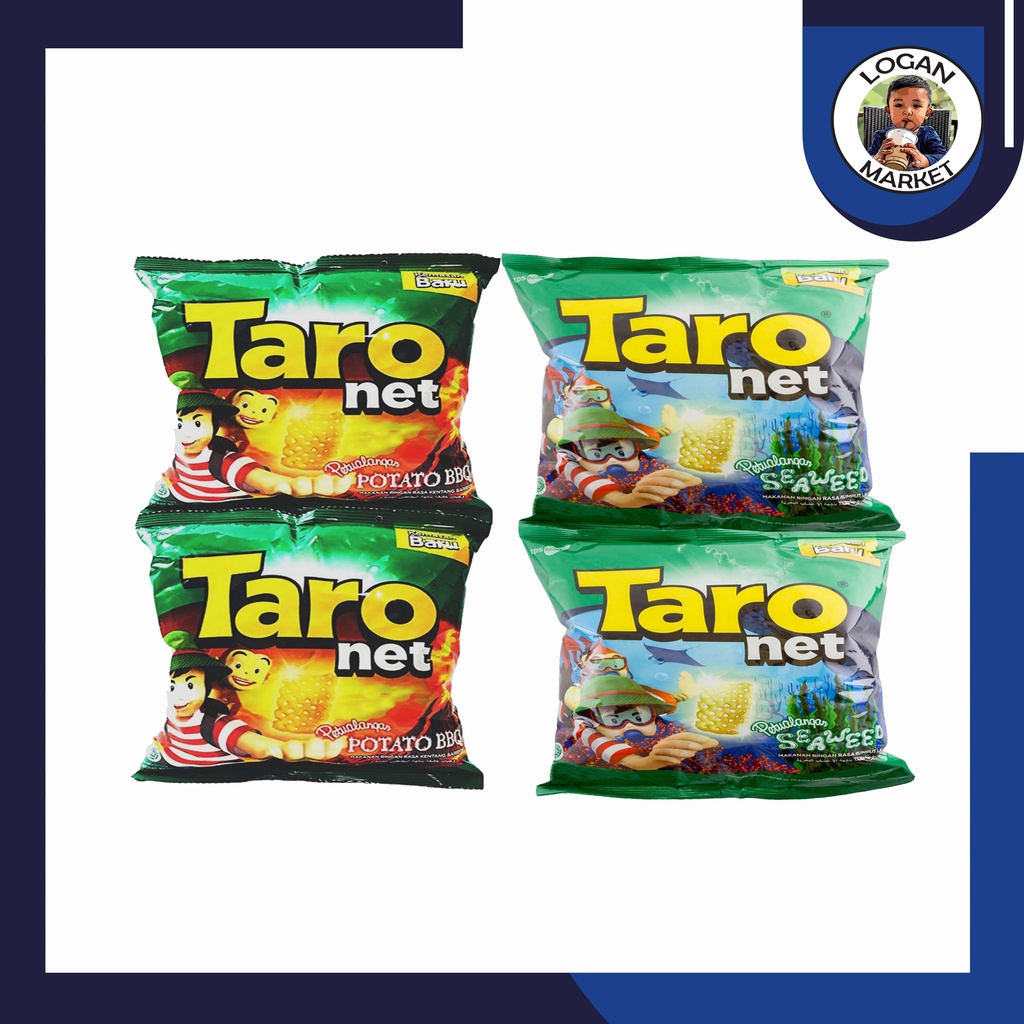 Jual Taro Net Snack Gr Gr Seaweed Potato Bbq Barbeque Pcs Sachet