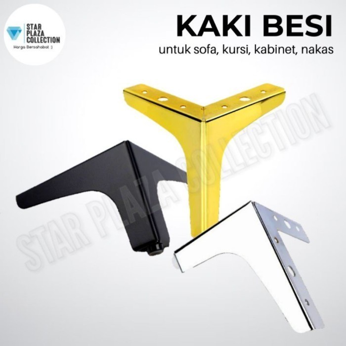 Jual Kaki Sofa Silver Kaki Kursi Sofa Leg Besi Model Segitiga Siku T