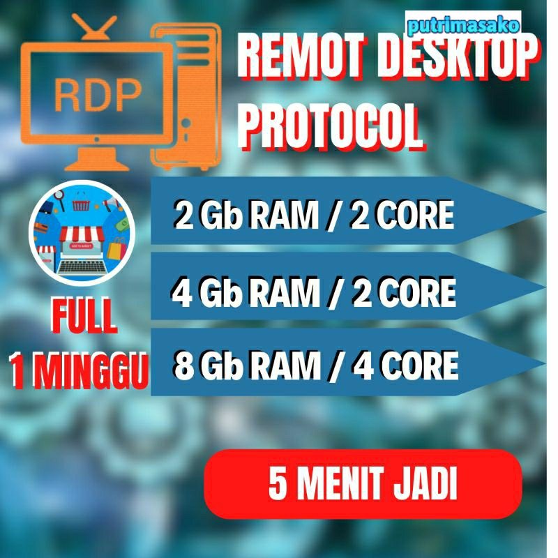 Jual VPS RDP Windows Mingguan Murah Shopee Indonesia