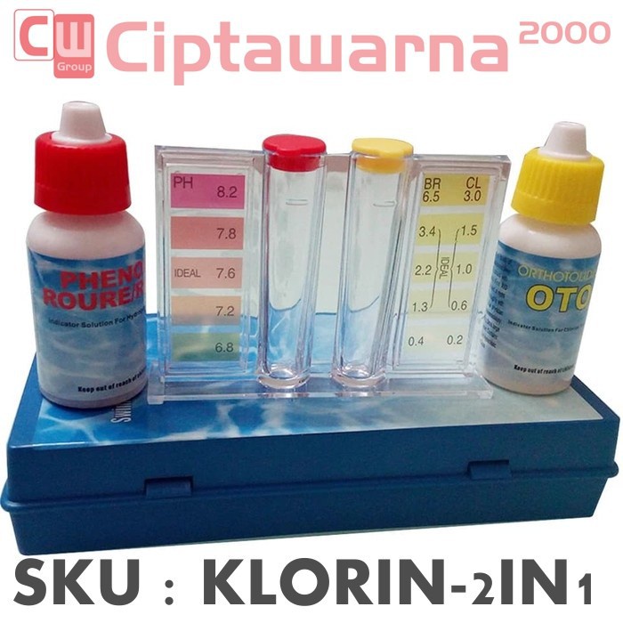 Jual Test Kit 2 In 1 CL PH Chlorine Klorin Tester Air Kolam Renang Alat