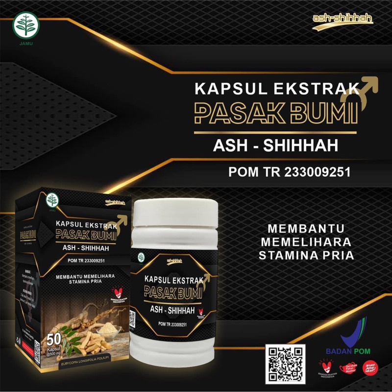 Jual BPOM Ekstrak Pasak Bumi Ash Shihhah 50 Kapsul Original Shopee