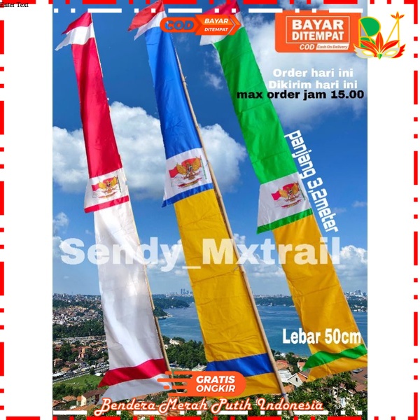 Jual UMBUL UMBUL BANDIR UKURAN 3 2 METER Bendera Agustus Kemerdekaan