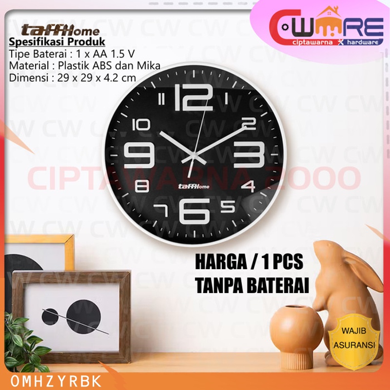 Jual Jam Dinding Bulat Quartz Creative Design Modern H6588 Hitam