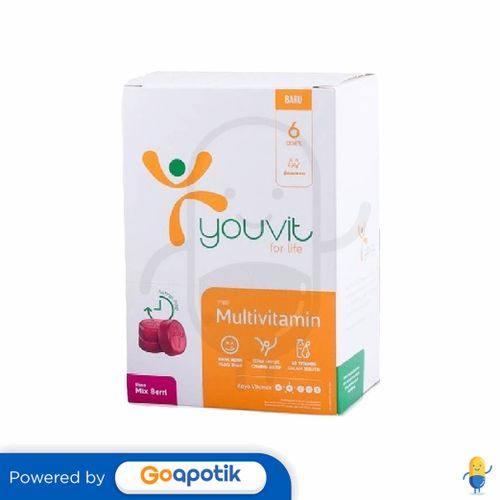 Jual Youvit Multivitamin Rasa Mix Berry Box Sachet Shopee Indonesia