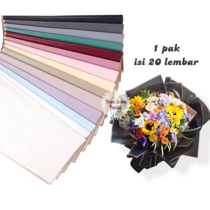 Jual 20Lembar Flower Wrapping Paper List Rosegold Kertas Buket