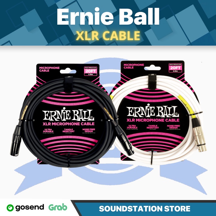 Jual Ernie Ball Xlr Male To Female Microphone Cable Kabel Mic Xlr