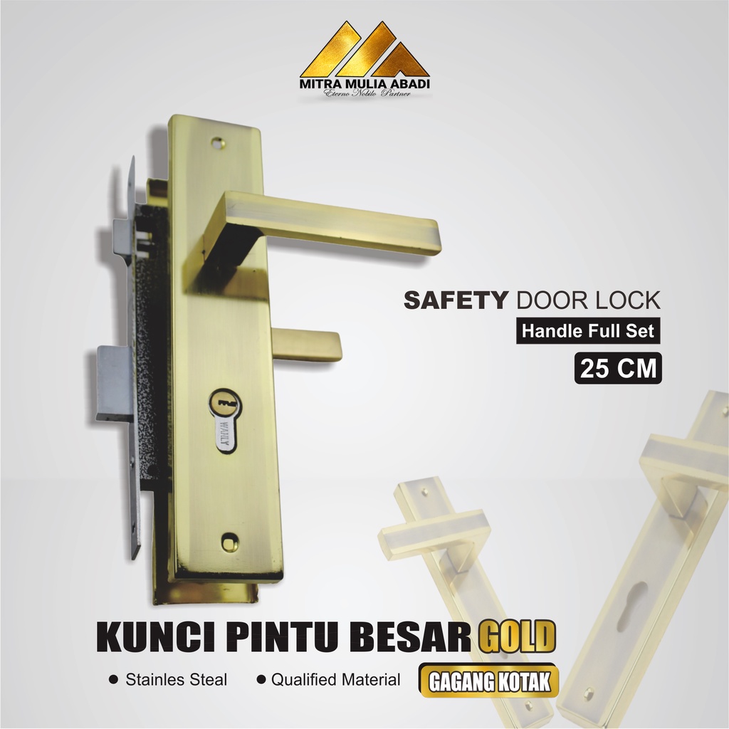 Jual Gagang Kunci Pintu Besar 25 Cm Handel Pintu Rumah Full Set