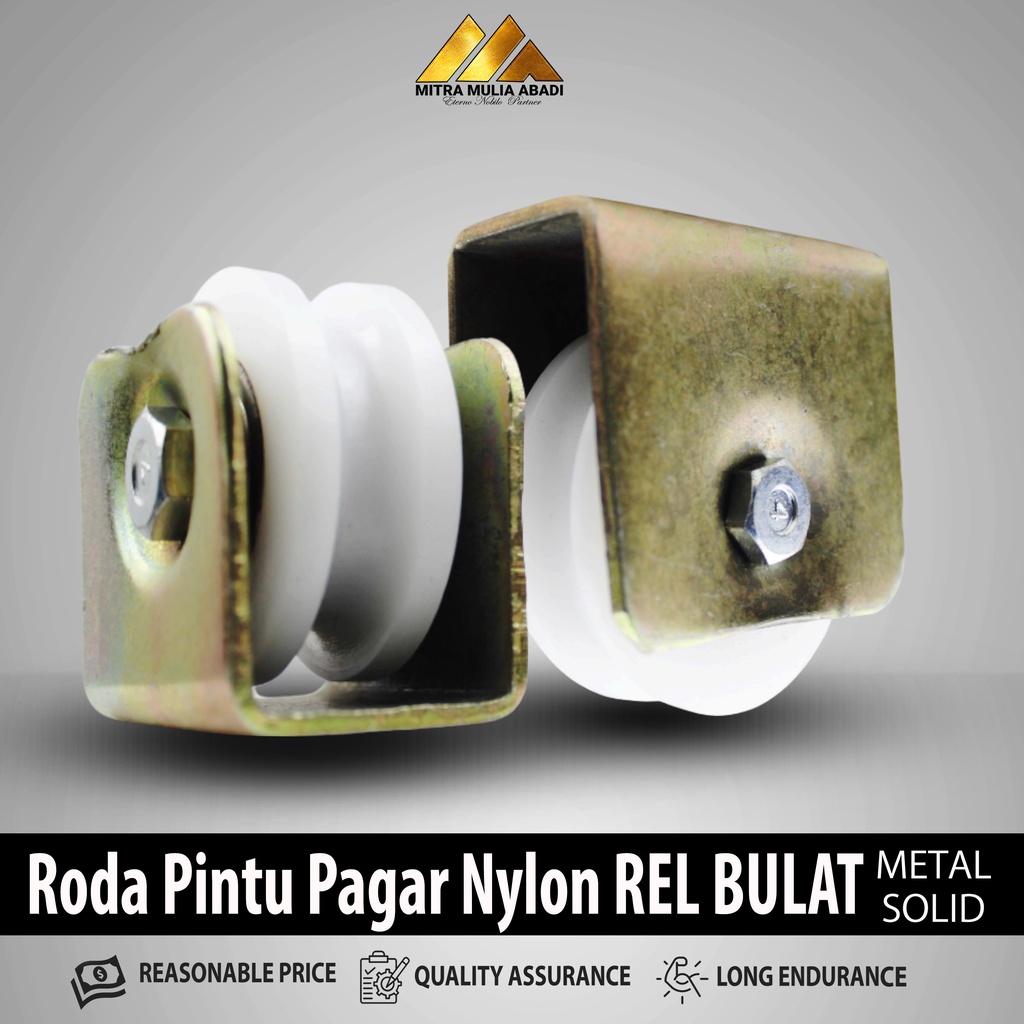 Jual RODA NYLON PINTU PAGAR REL BULAT RODA NILON PAGAR BESI GERBANG