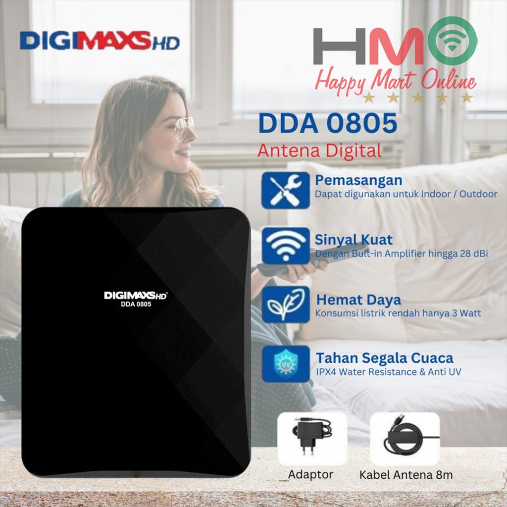 Jual Digimax Antena Tv Digital Indoor Outdoor Booster Kabel Meter