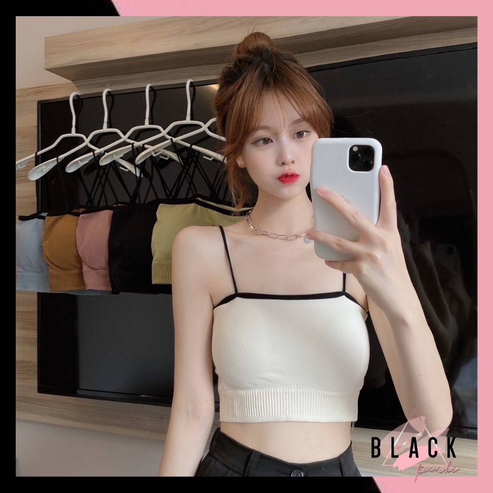 Jual Blackpink Bra Tanktop Fashion Wanita Tanpa Kawat Bh Pakaian Dalam