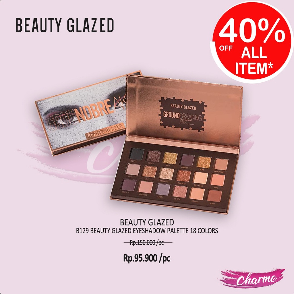 Jual Ready Ori Beauty Glazed Ground Breaking Colors Eyeshadow