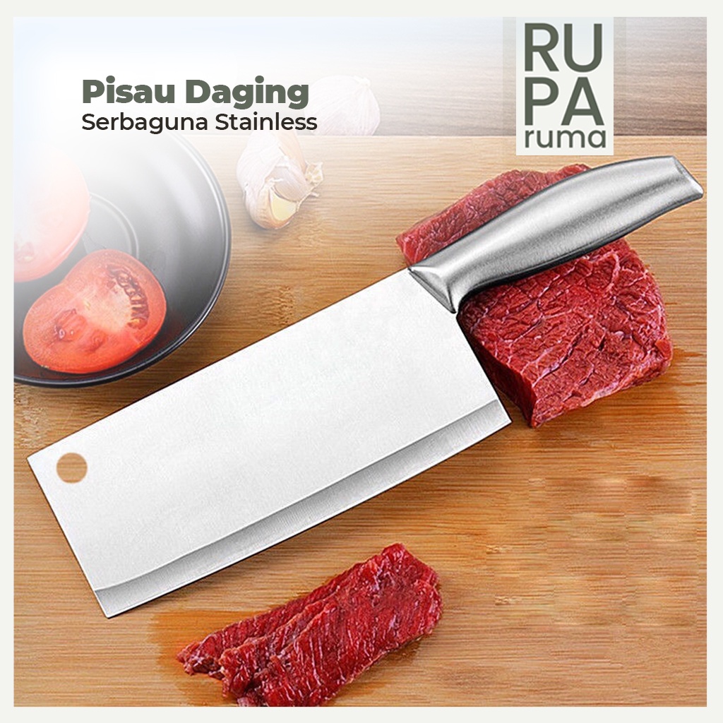 Jual Pisau Daging Super Tajam Golok Pencacah Tulang Pisau Dapur