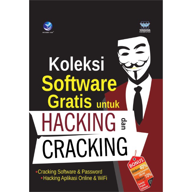 Jual BUKU KOLEKSI SOFTWARE GRATIS UNTUK HACKING DAN CRACKING Ready