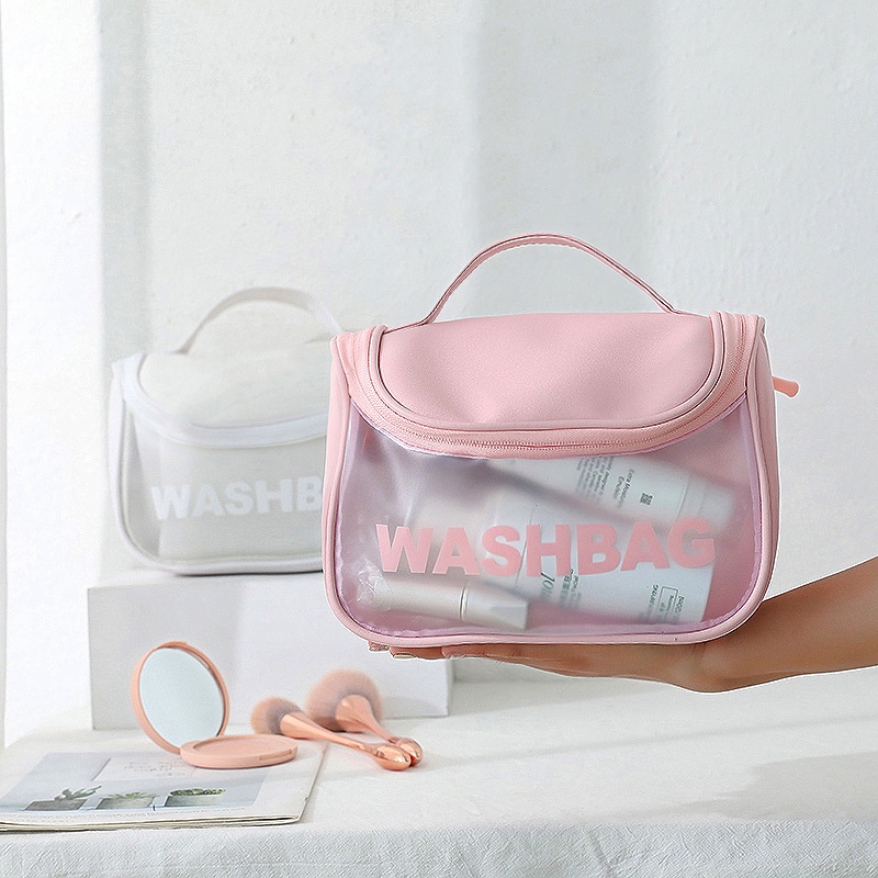 Jual Alibaba Tas Kosmetik Travel Pouch Makeup Washbag Transparan