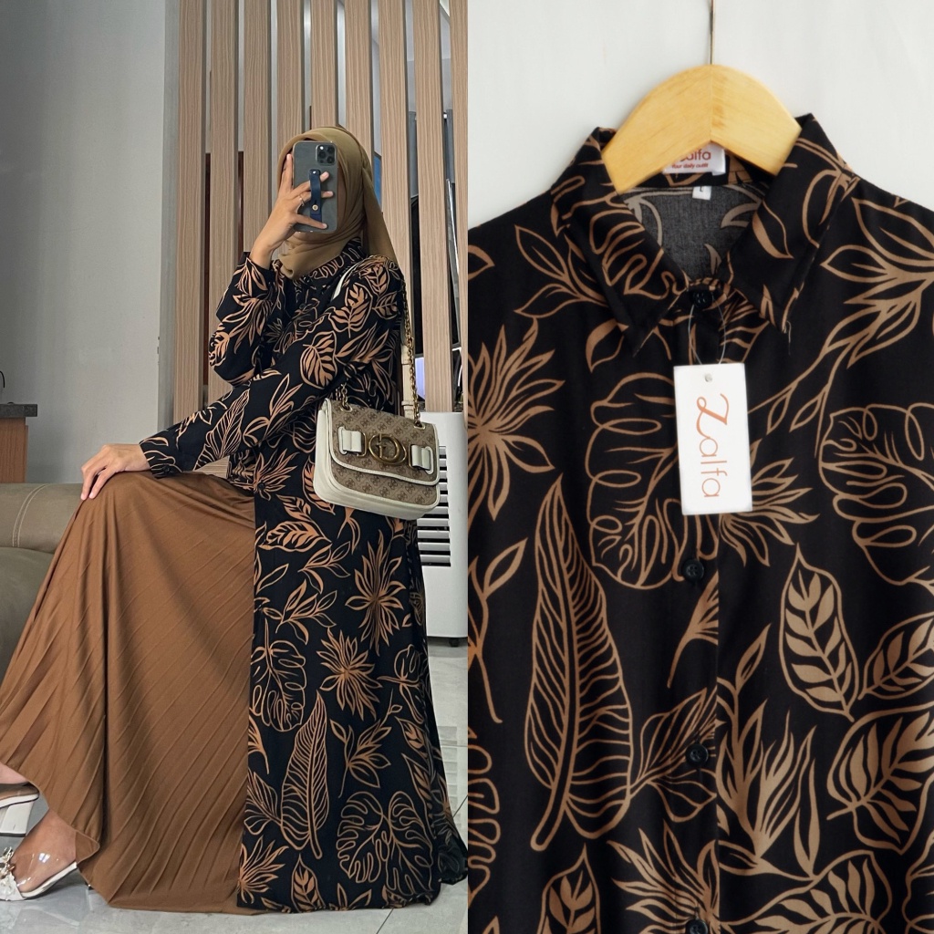 Jual Hc Ik Nevila Vol Long Tunik Abstrak By Zalfa Outfit Shopee