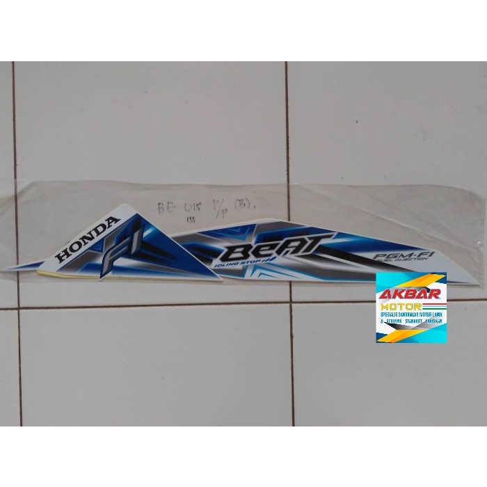 Jual Striping Sticker Beat X Fi Iss Putih Lis Biru Shopee