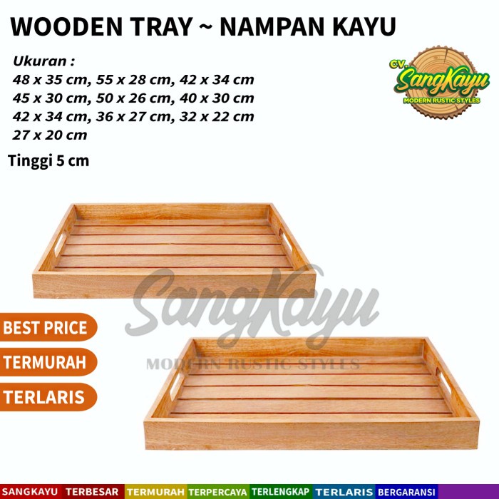 Jual Sangkayu Nampan Kayu Nampan Baki Kayu Wooden Tray Kotak Seserahan