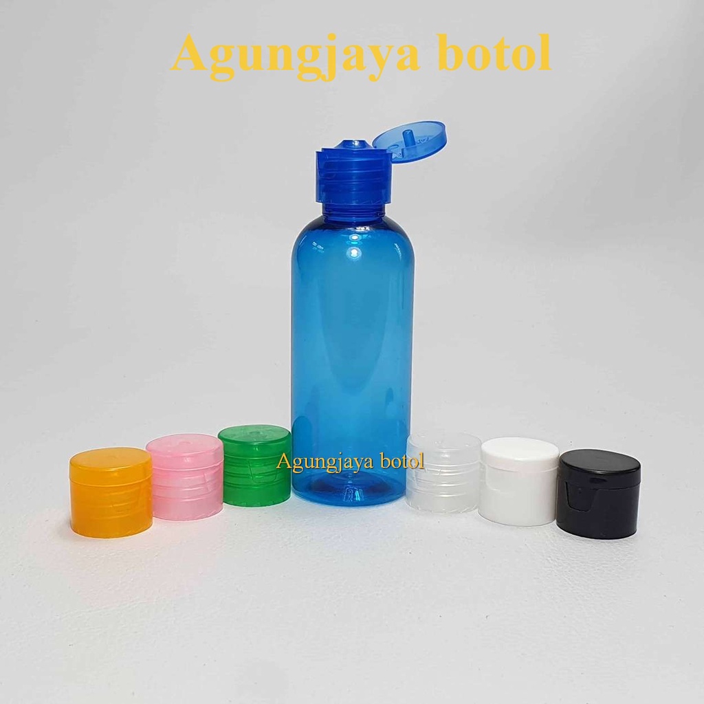 Jual Botol Plastik 60 Ml Biru Tutup Fliptop Neck 18 Botol Fliptop