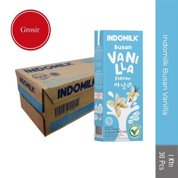 Jual Susu UHT Indomilk Busan Vanilla 180ml 1 Ktn 30 Pcs Shopee