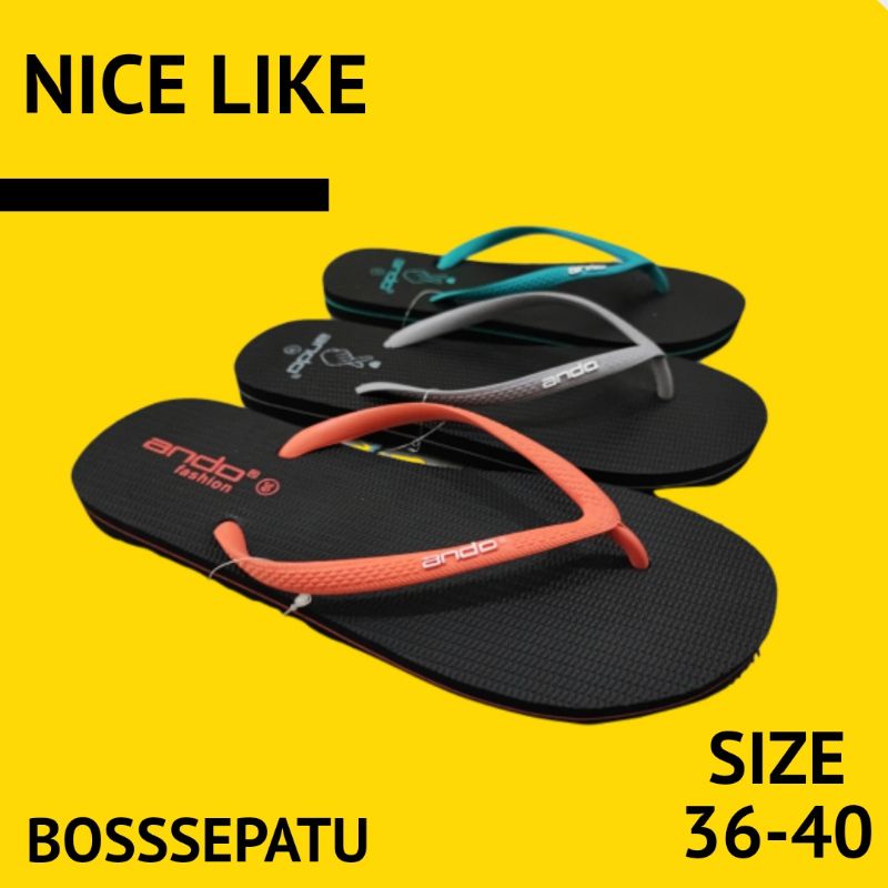 Jual Ando Nice Like Sandal Jepit Wanita Dewasa Ukuran Shopee