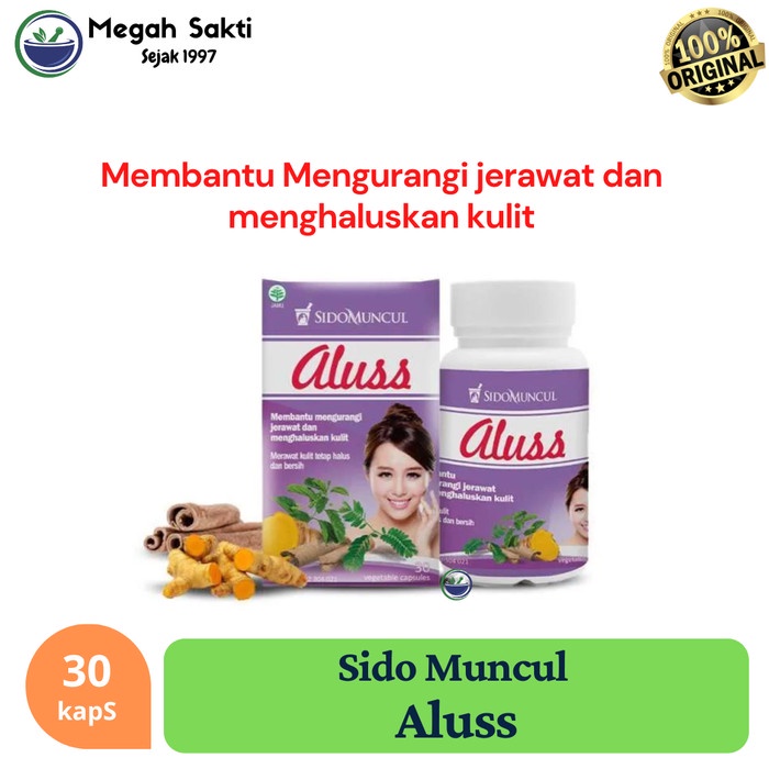 Jual Megah Sakti Sido Muncul Herbal Aluss 30 Kapsul Kulit Halus