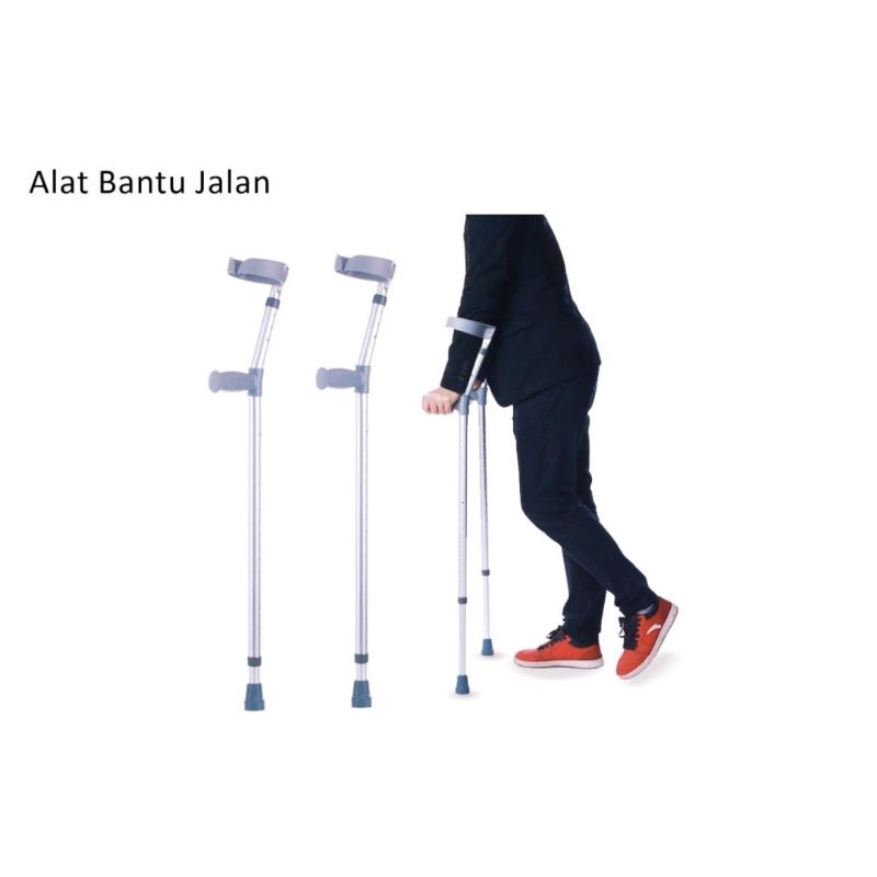 Jual Tongkat Siku Elbow Alat Bantu Jalan Kruk Tangan Tongkat Jalan 1