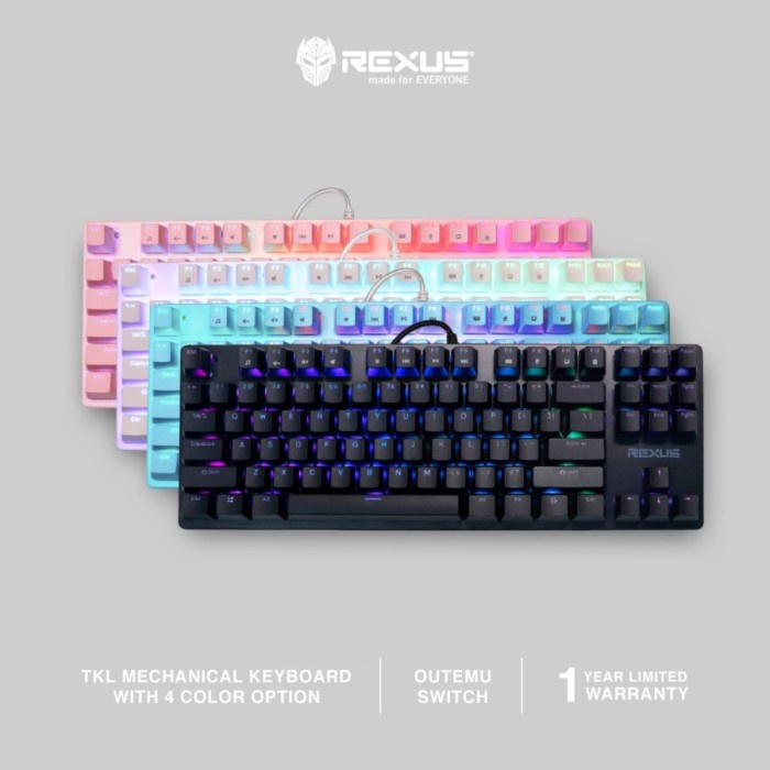 Jual Rexus Keyboard Gaming Mechanical Legionare Mx Tkl Rgb Blue Switch