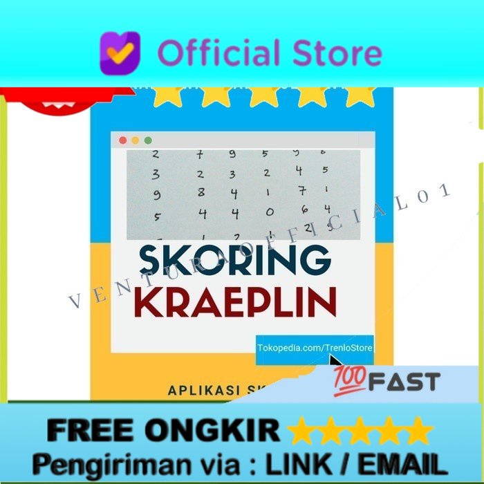 Jual GARANSI Aplikasi Skoring Psikotes Kraeplin Alat Tes Psikologi