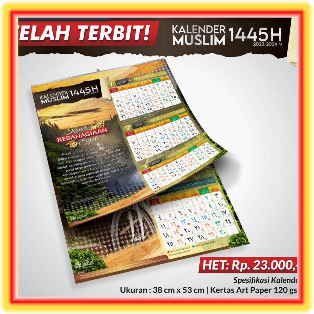 Jual Kalender Hijriah Muslim H Hijriyah Shopee Indonesia