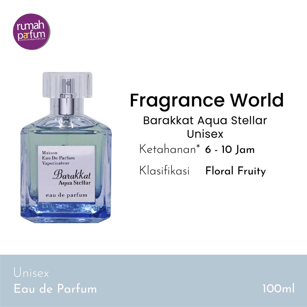 Jual Parfum Tahan Lama Pria Wanita Fragrance World Barakkat Aqua