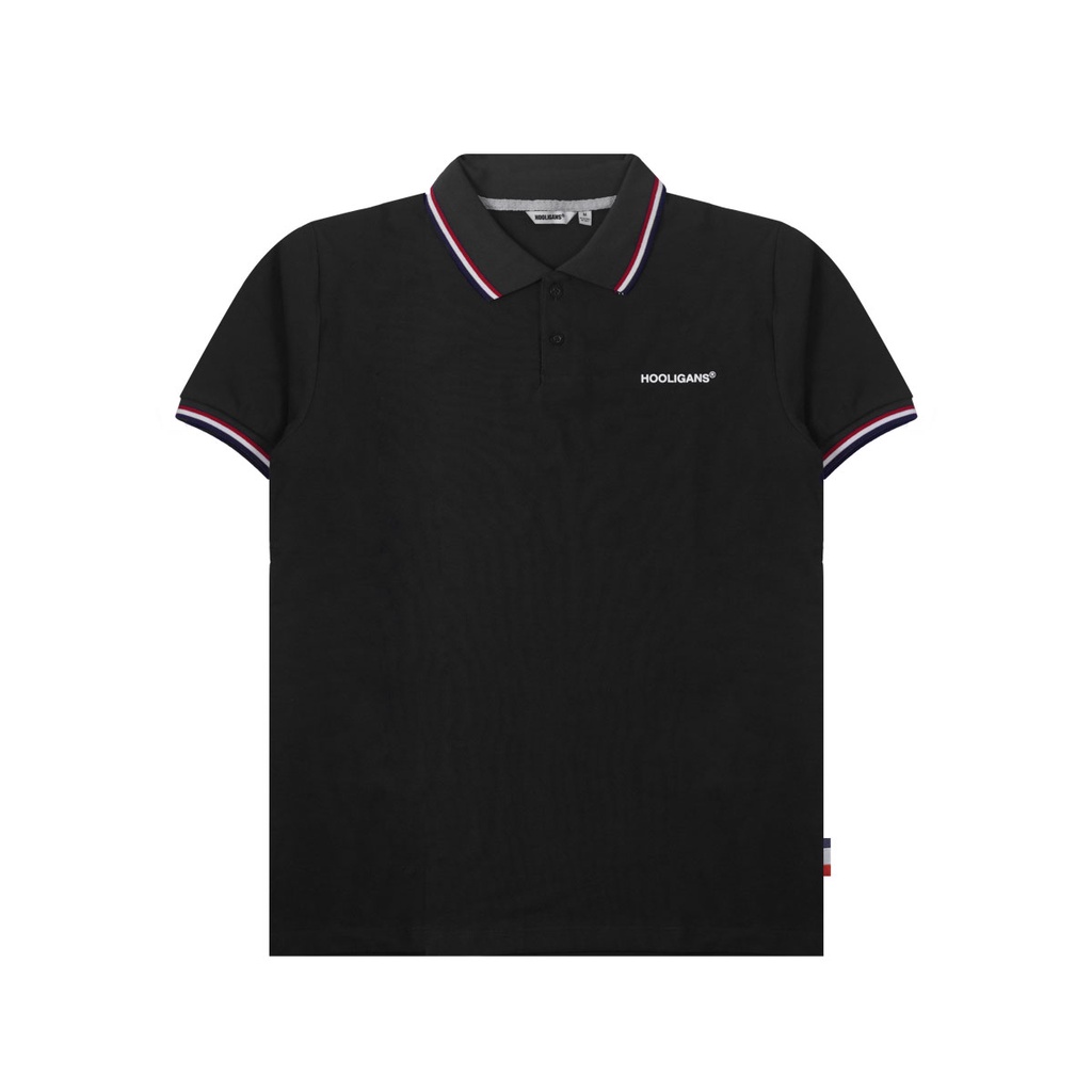 Jual HOOLIGANS Polo Shirt Paolo Black Shopee Indonesia