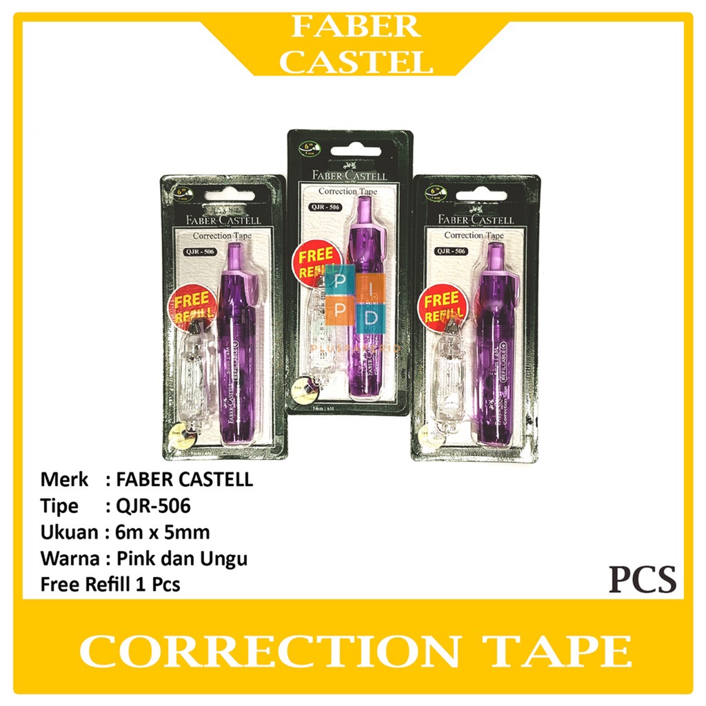 Jual FABER CASTELL Tipe X Kertas QJR 506 Correction Tape Per Pcs