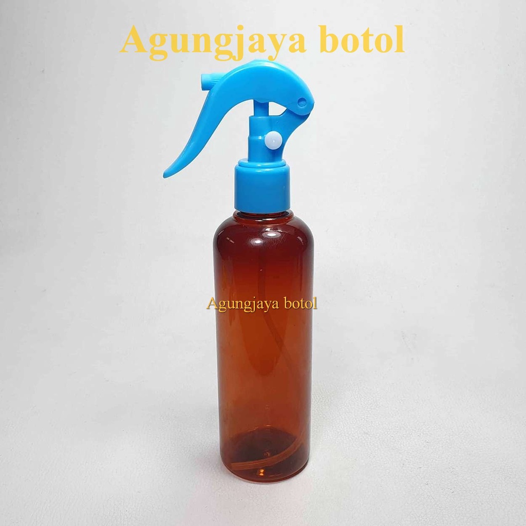 Jual Botol Plastik 250 Ml Br Coklat Transparant Tutup Mini Trigger