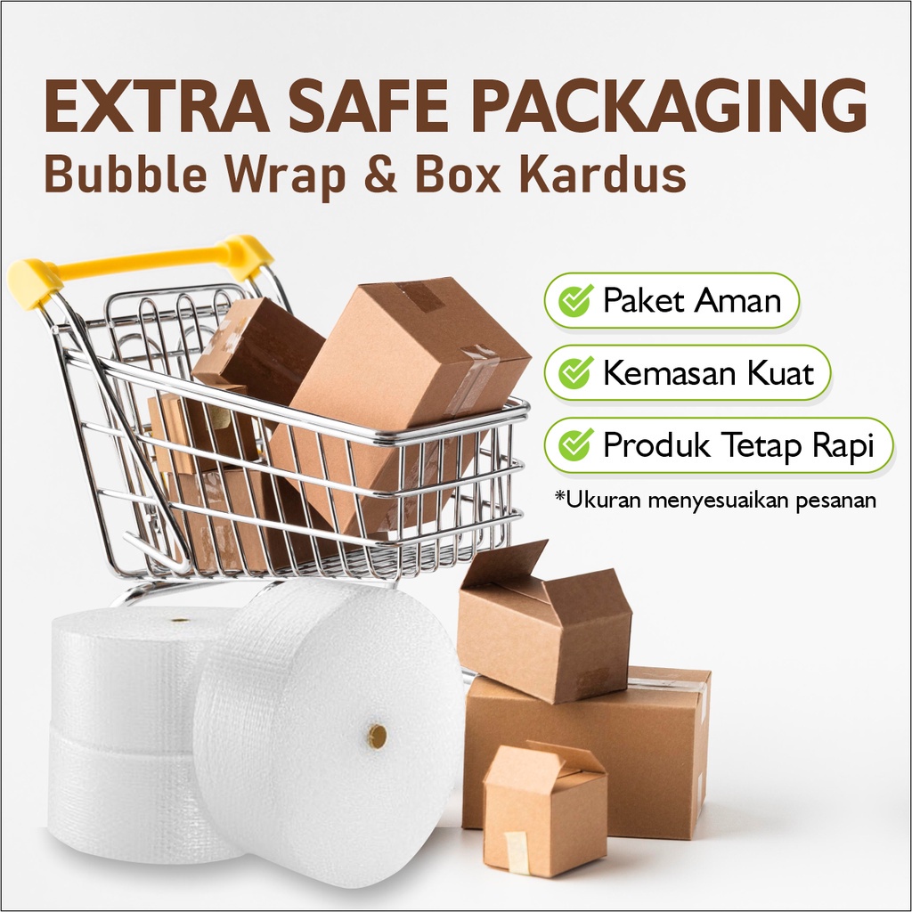 Jual Bubble Warp Dan Box Kardus Penambahan Packing Dengan Perlindungan