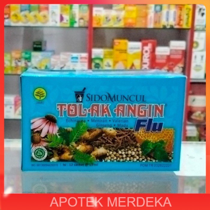 Jual Tolak Angin Flu Sachet Box Isi 12 Pcs Tolak Angin Cair Flu