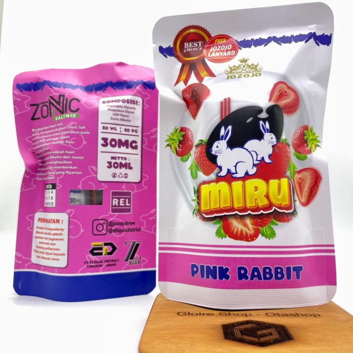 Jual Salt Miru Pink Rabbit Ml Saltnic By Jozojo Brewery Liquid Pods