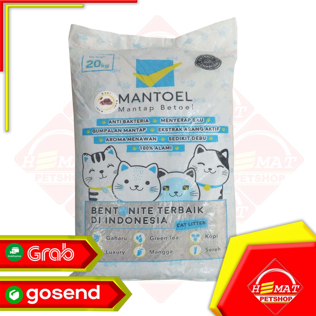 Jual Bn65ty GOSEND Pasir Kucing Gumpal Wangi Mantoel Bentonite 20 Kg