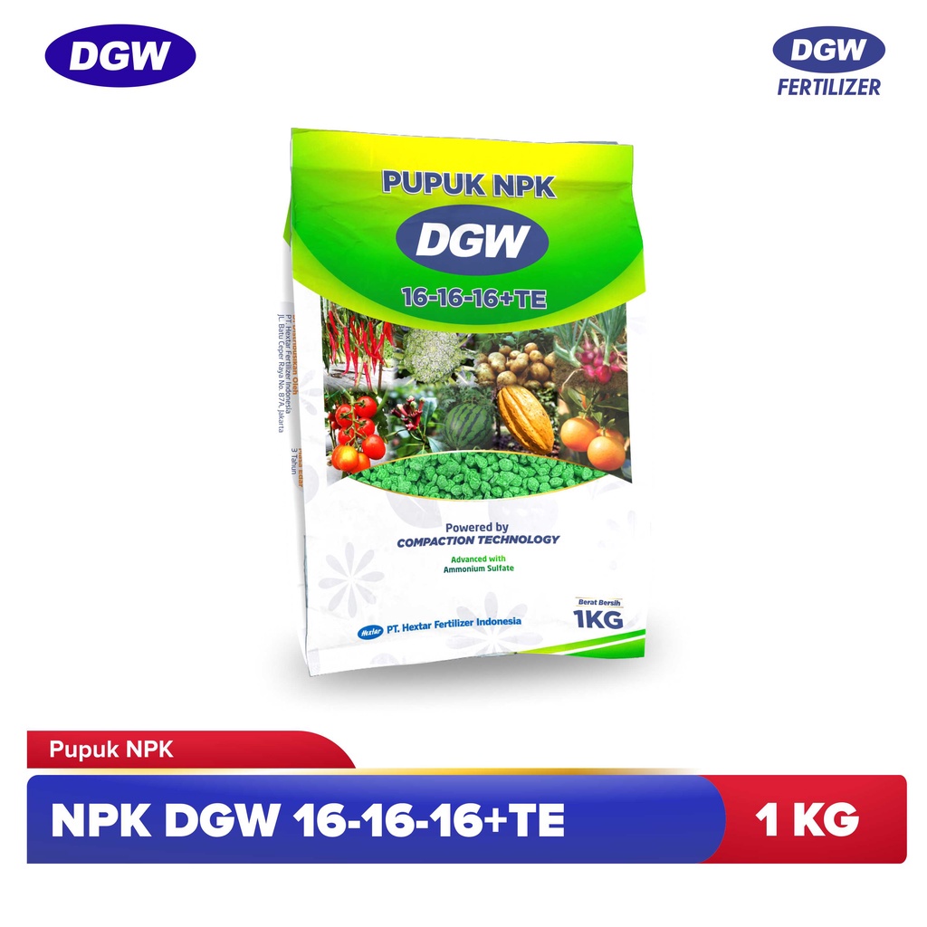 Jual DGW Pupuk NPK 16 16 16 TE 1 Kg Shopee Indonesia