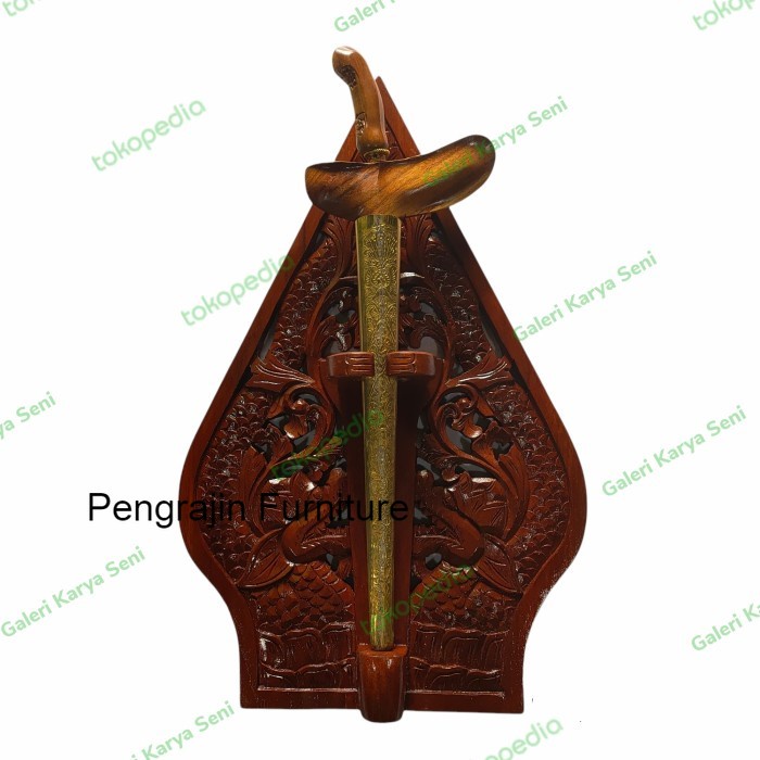 Jual Blawong Keris Isi Ukir Gunungan Wayang Kombinasi Naga Kembar