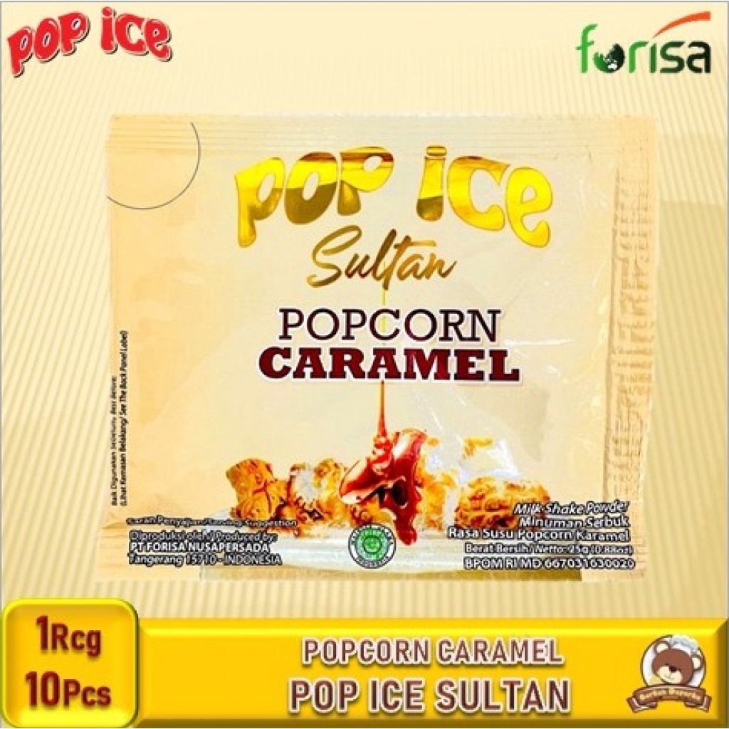 Jual Pop Ice Sultan Popcorn Caramel Minuman Ice Blender 25g 1 Renceng