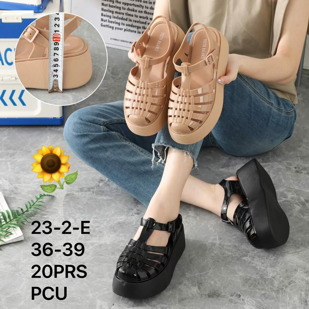 Jual Sandal Karet Jelly Wedges Wanita Import Model Terbaru Original