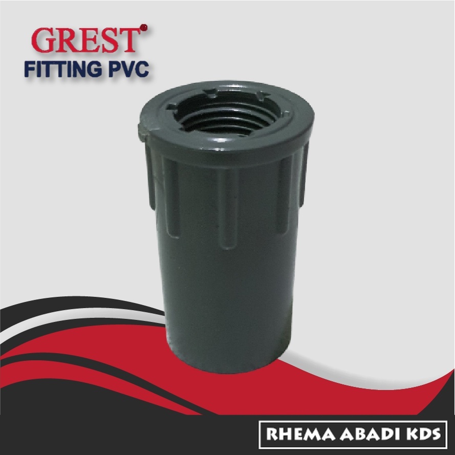 Jual Fitting Sambungan Pralon Pipa Pvc Sock Drat Dalam SDD 1 2 X